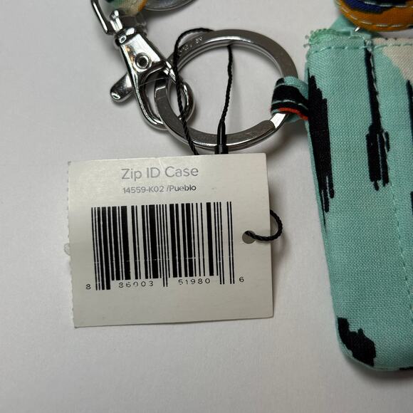 Vera Bradley Pueblo Aztec Print Zip ID Case & Lanyard NWT - Picture 2 of 3